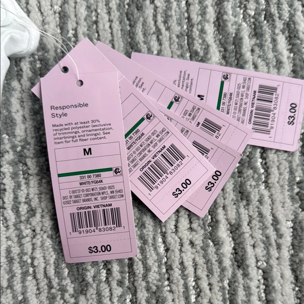 10 PACK Wild Fable Classic White Cotton Camisole Tank Top - Picture 2 of 4